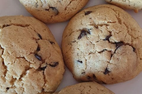 Cliquez pour zoomer ! Cookies beurre de cacahuète et pépites de chocolat au Thermomix