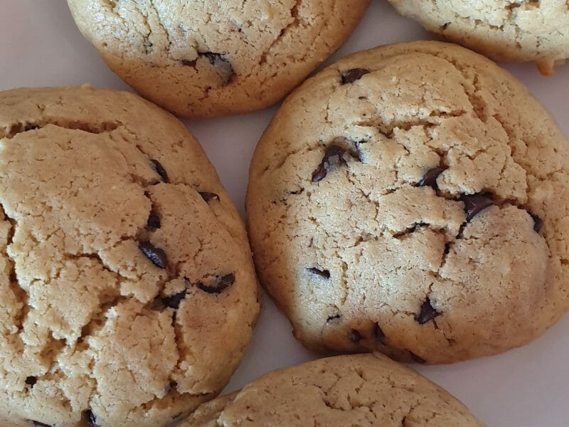 Cliquez pour zoomer ! Cookies beurre de cacahuète et pépites de chocolat Thermomix par Sanilo
