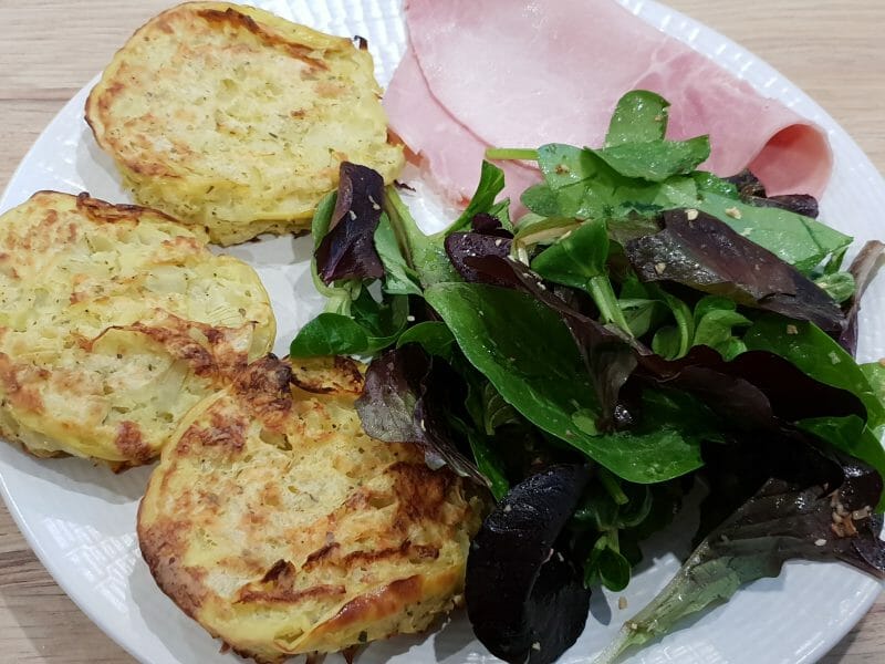 Cliquez pour zoomer ! Galettes de pommes de terre au four Thermomix par Eliceline