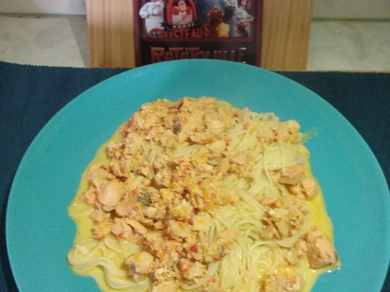 Cliquez pour zoomer ! Spaghettis au saumon fumé Thermomix par Dauphinlibre