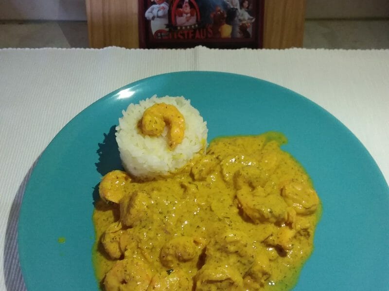 Cliquez pour zoomer ! Curry de crevettes au lait de coco Thermomix par Dauphinlibre