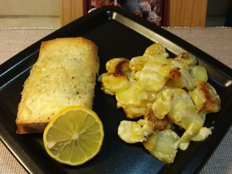 Cliquez pour zoomer ! Brick de saumon et poireaux Thermomix par Dauphinlibre