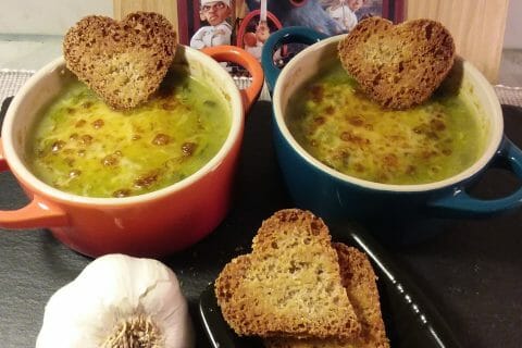 Cliquez pour zoomer ! Soupe de poireaux gratinée au Thermomix
