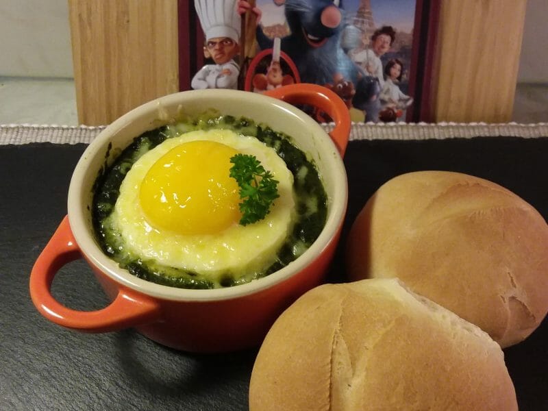 Cliquez pour zoomer ! Oeufs cocotte épinards et chorizo Thermomix par Dauphinlibre