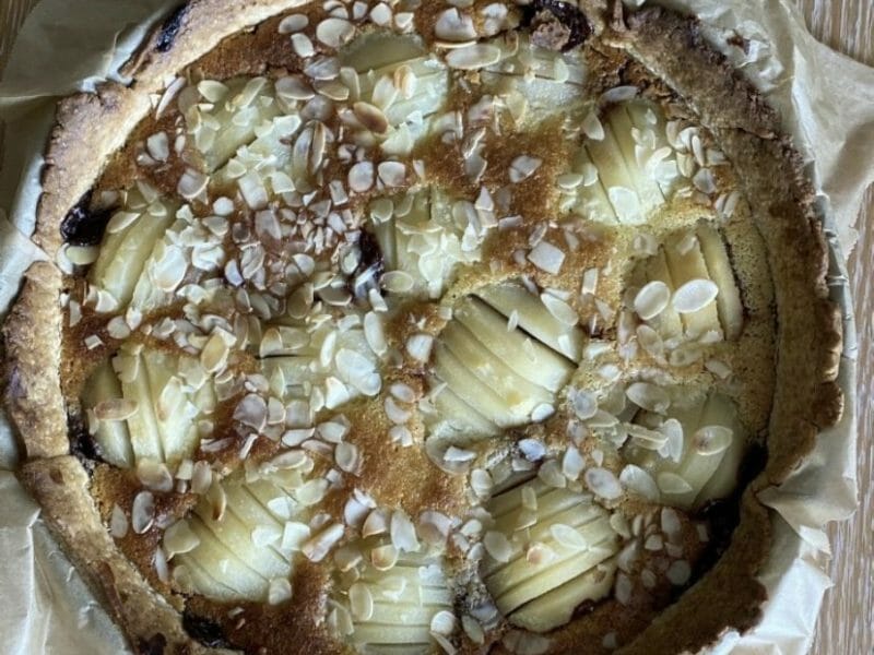 Cliquez pour zoomer ! Tarte aux poires sur lit de chocolat Thermomix par Wendy