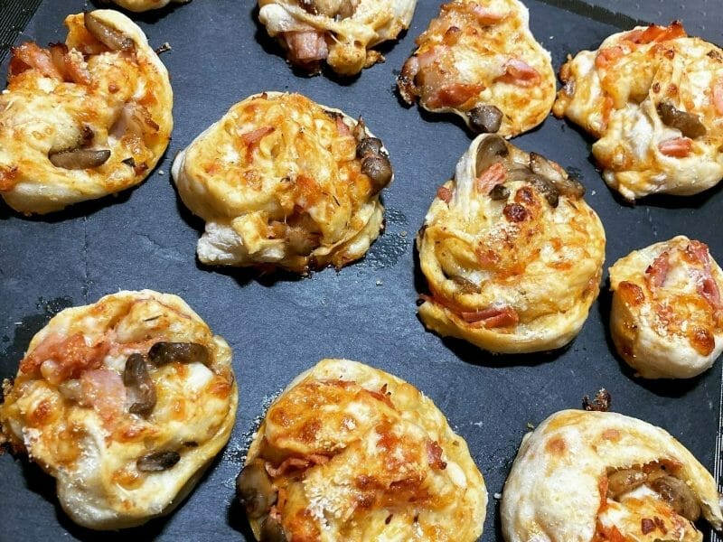 Cliquez pour zoomer ! Pizza rolls jambon champignons Thermomix par NiNi