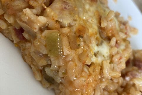 Gratin de riz façon pizza au Thermomix - Cookomix