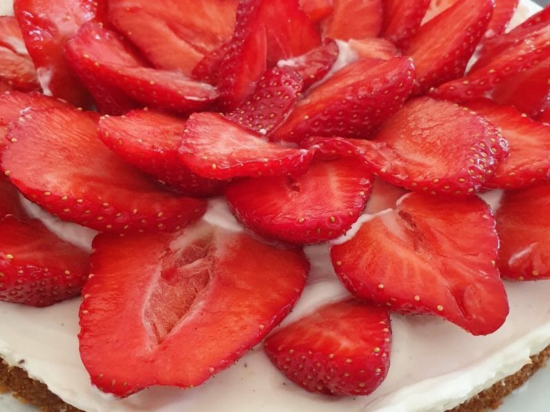Cliquez pour zoomer ! Tarte aux fraises sans cuisson Thermomix par eloudiie0