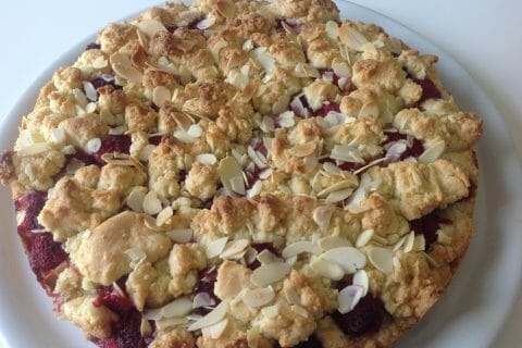 Cliquez pour zoomer ! Cookie-crumble rhubarbe framboises Thermomix par Cathy14
