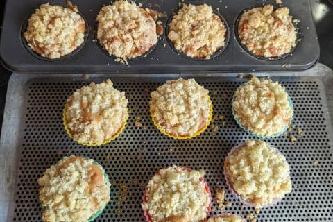 Cliquez pour zoomer ! Muffins aux pommes façon crumble Thermomix par Elo-Vins