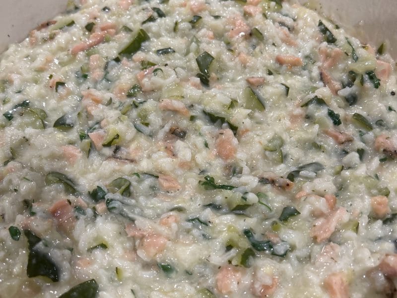 Cliquez pour zoomer ! Risotto courgettes saumon Thermomix par eilujtong