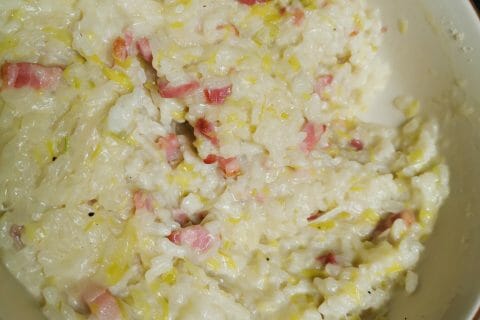 Cliquez pour zoomer ! Risotto poireaux et lardons au Thermomix