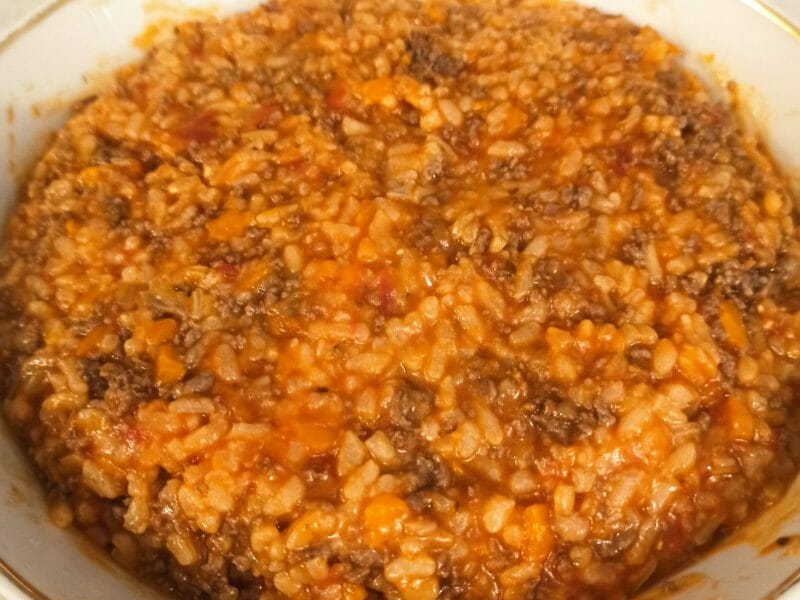Cliquez pour zoomer ! Risotto à la bolognaise Thermomix par cookiesbest