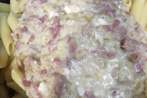 Cliquez pour zoomer ! Tagliatelles à la crème de poireaux Thermomix par pauline_1530