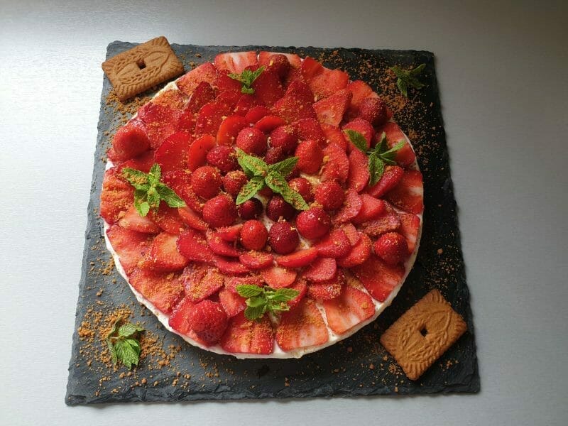 Cliquez pour zoomer ! Tarte aux fraises sans cuisson Thermomix par GIANNONECAROLINE