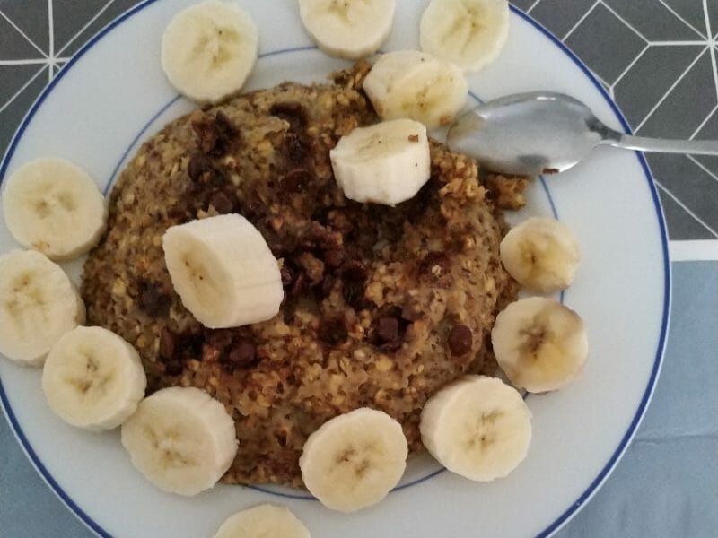 Cliquez pour zoomer ! Bowl cake banane et pépites de chocolat Thermomix par manouTwins