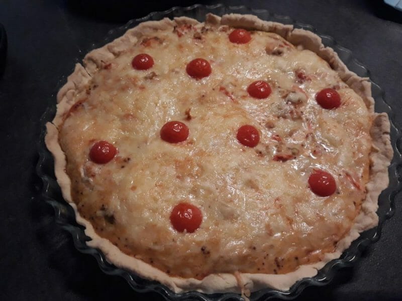 Cliquez pour zoomer ! Tarte au thon, tomate et moutarde Thermomix par Mimieg