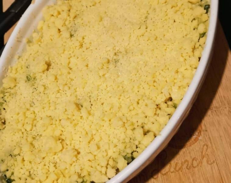 Cliquez pour zoomer ! Crumble poulet, courgettes et parmesan Thermomix par Carlita95