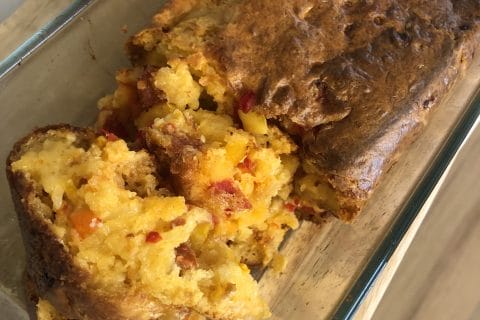 Cliquez pour zoomer ! Cake chorizo, poivrons et feta Thermomix par perplexus