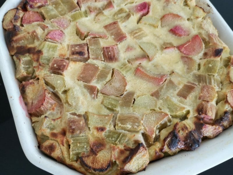 Cliquez pour zoomer ! Clafoutis à la rhubarbe Thermomix par cocofab