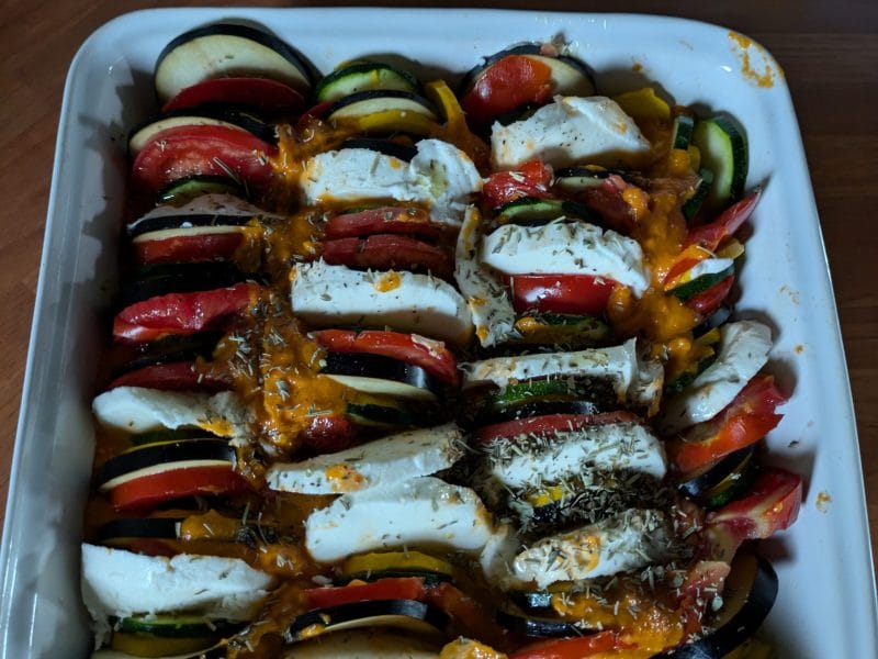 Cliquez pour zoomer ! Tian de légumes et mozzarella Thermomix par imelia