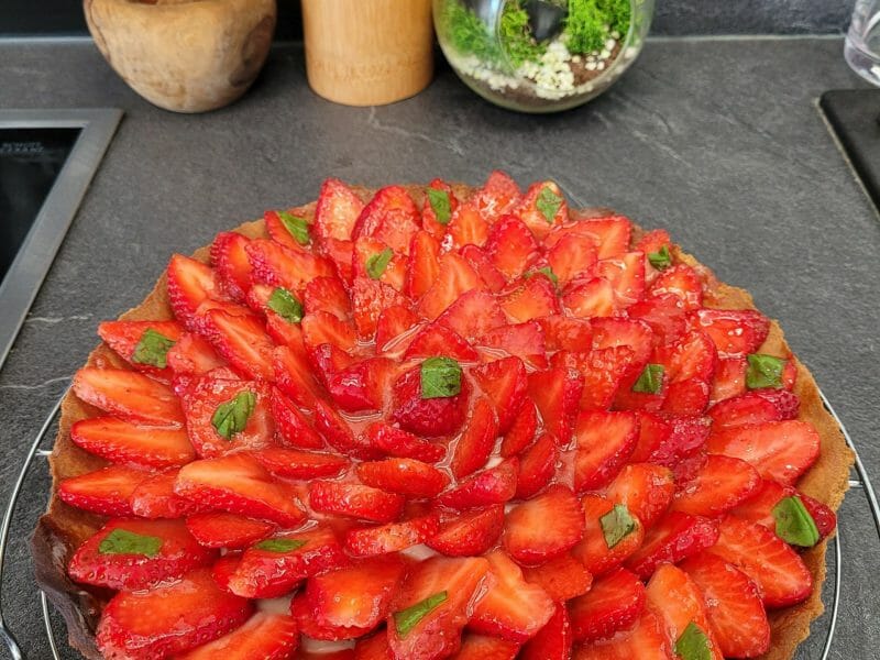Cliquez pour zoomer ! Tarte aux fraises Thermomix par BOR