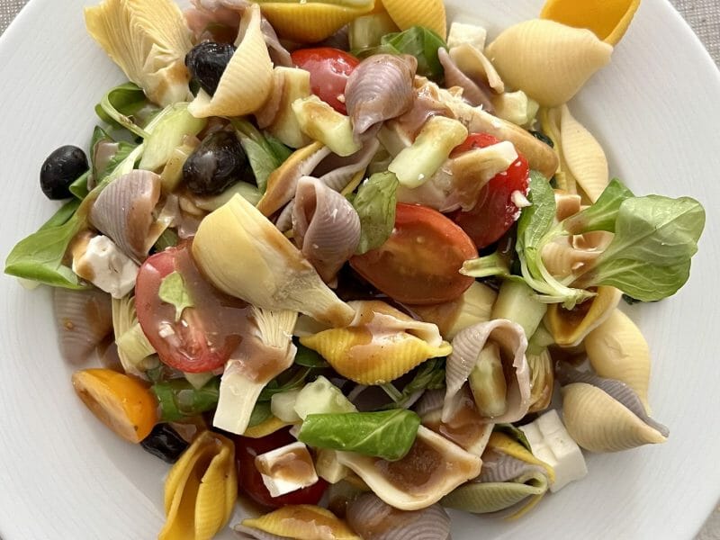 Cliquez pour zoomer ! Salade de pâtes à la grecque Thermomix par Karchris