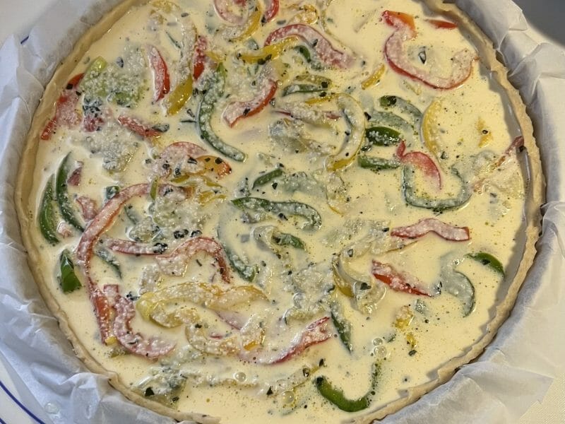 Cliquez pour zoomer ! Quiche poivrons et courgettes Thermomix par Karchris