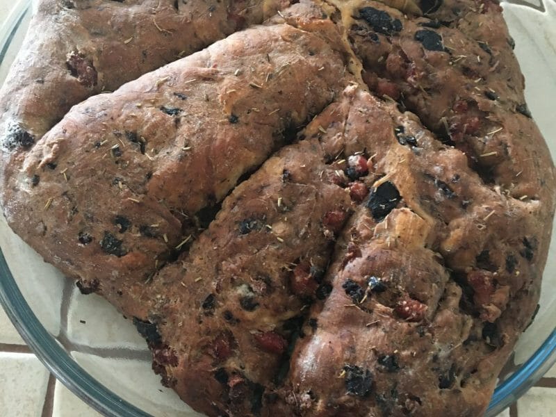 Cliquez pour zoomer ! Fougasse olives et lardons Thermomix par chrys02