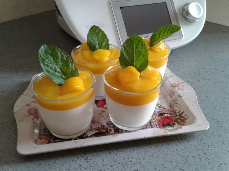 Cliquez pour zoomer ! Panna cotta coco mangue Thermomix par Marjo0318