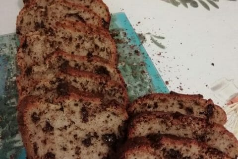 Cliquez pour zoomer ! Cake banane et pépites de chocolat Thermomix par Marjo0318