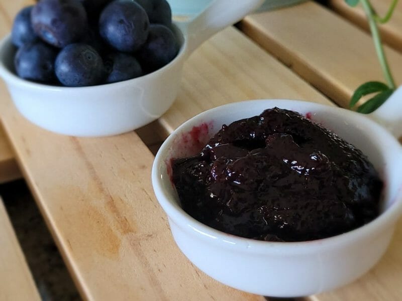 Cliquez pour zoomer ! Confiture de myrtilles Thermomix par Zounko