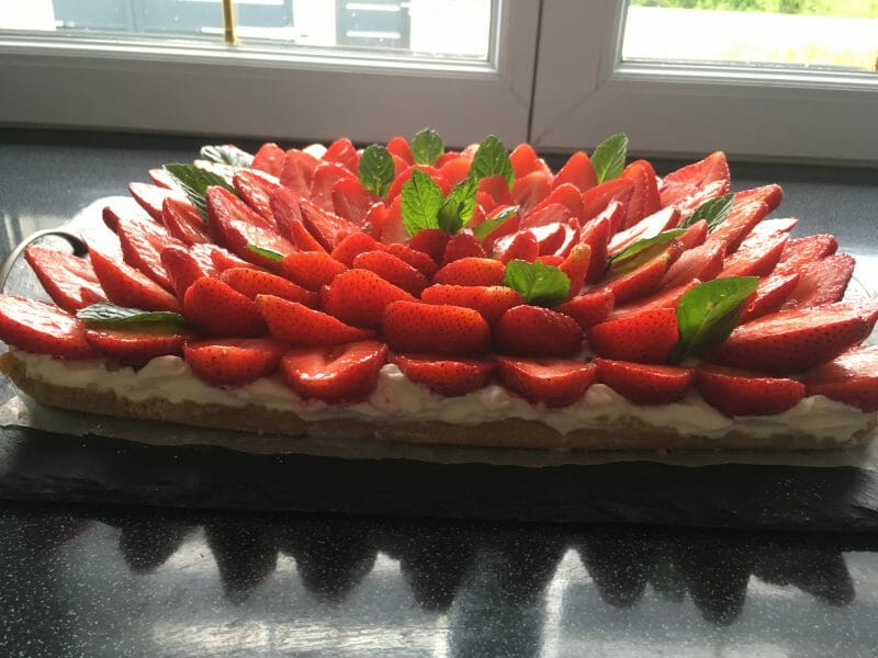 Tarte aux fraises sans cuisson au Thermomix - Cookomix