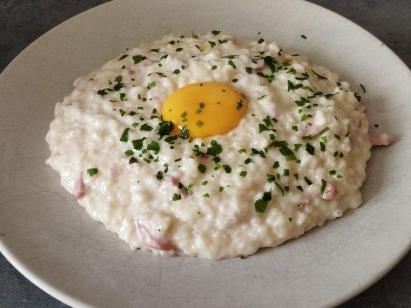 Cliquez pour zoomer ! Risotto façon carbonara Thermomix par socole