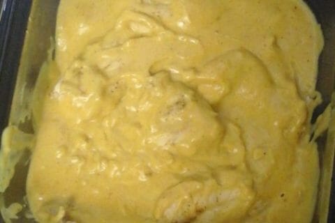 Cliquez pour zoomer ! Blancs de poulet sauce moutarde et curry au Thermomix