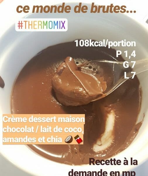 Cliquez pour zoomer ! Crème dessert choco-coco Thermomix par Anne