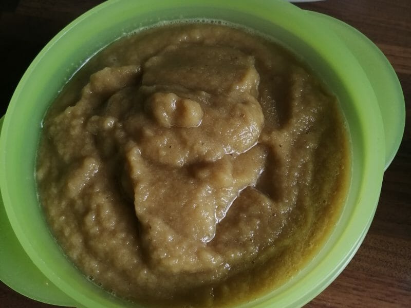 Compote de pommes, bananes et miel au Thermomix Cookomix