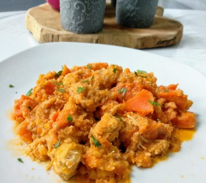 Cliquez pour zoomer ! Curry de poulet aux patates douces Thermomix par Bibiz