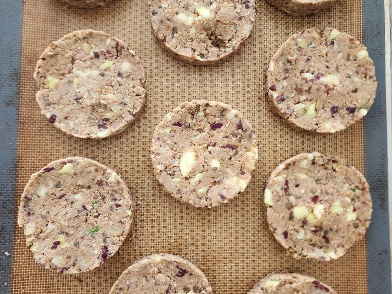 Cliquez pour zoomer ! Steaks lentilles, pois chiches, courgettes Thermomix par nadou8763