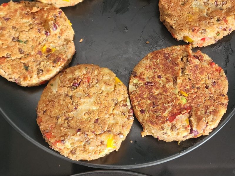 Cliquez pour zoomer ! Steaks lentilles, pois chiches, courgettes Thermomix par nadou8763