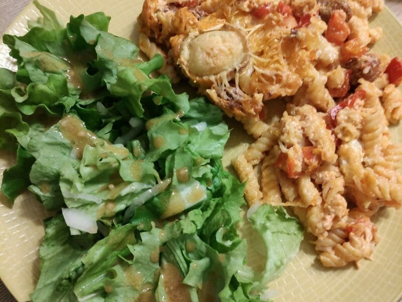 Cliquez pour zoomer ! Gratin de torsades aux merguez Thermomix par Elodie9593