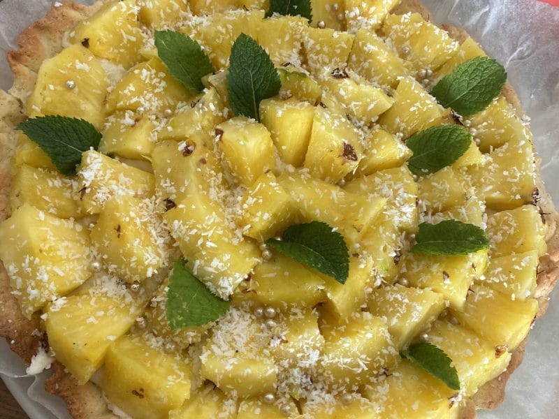 Cliquez pour zoomer ! Tarte piña colada Thermomix par delphine_1125