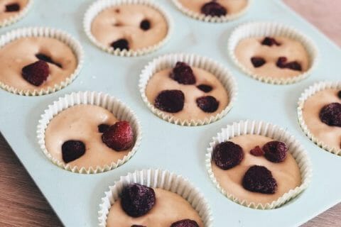 Cliquez pour zoomer ! Cupcakes à la framboise Thermomix par Paulyne Contamine