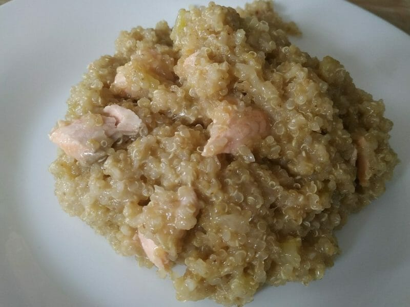 Cliquez pour zoomer ! Risotto de quinoa, courgettes et saumon Thermomix par Adsolo