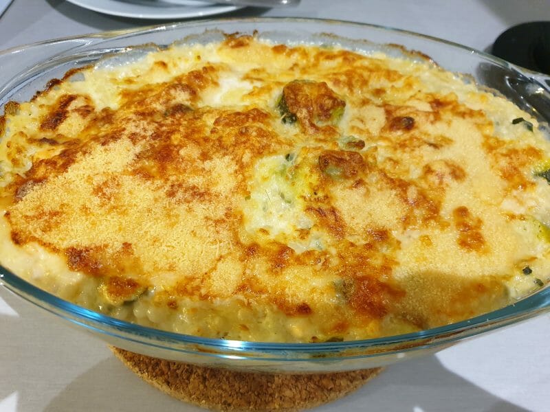 Gratin de perles, saumon et courgettes Thermomix par Marlene69b
