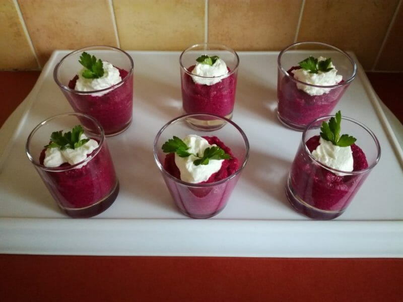 Cliquez pour zoomer ! Verrines de betterave Thermomix par mariecuisine35