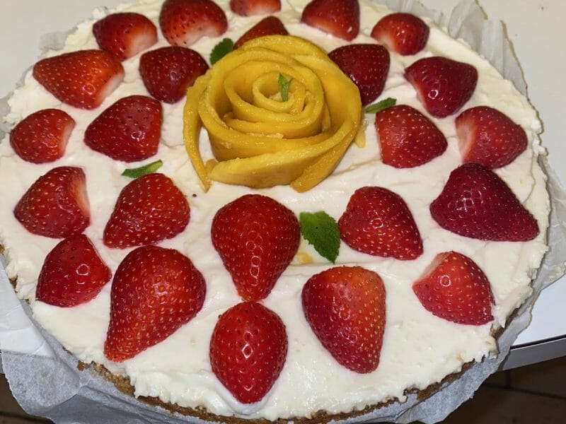 Cliquez pour zoomer ! Tarte aux fraises sans cuisson Thermomix par Anais_31