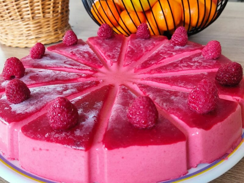 Cliquez pour zoomer ! Bavarois aux framboises Thermomix par Evounette33