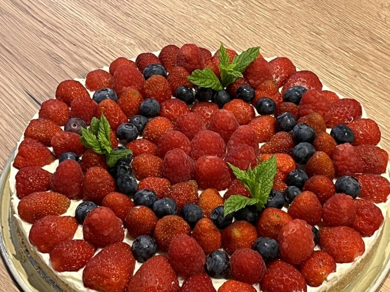 Cliquez pour zoomer ! Tarte aux fraises sans cuisson Thermomix par VanessaBF