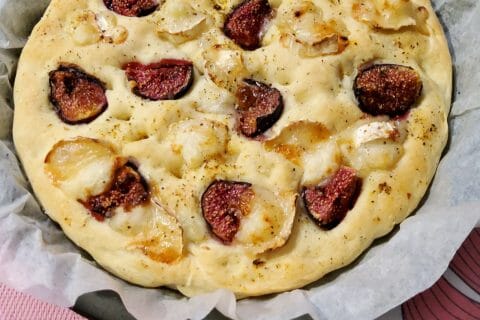 Cliquez pour zoomer ! Focaccia aux figues et gorgonzola Thermomix par Babelisa
